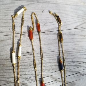 Tri-color necklaces
